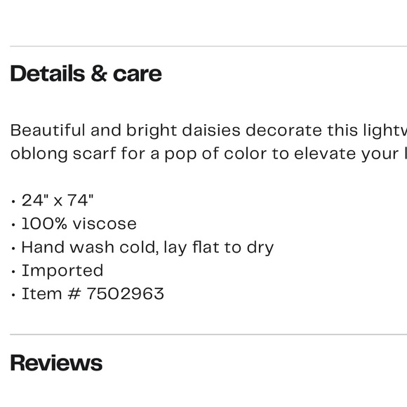 Kate Spade, Daisy vines Oblong Scarf - Picture 2 of 2